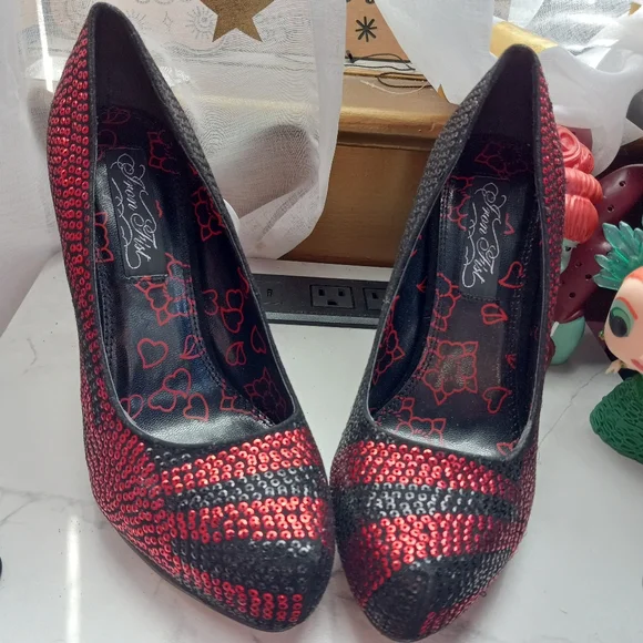 Nwt discontinued sparkly stoned heels! Y2k! Rare! Sold - Picture 7 of 8